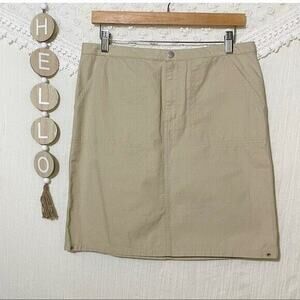 Tommy Hilfiger Skirt Short Pencil Cotton Casual Skirt Khaki Size 8